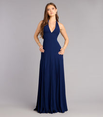 Julianna Chiffon Halter A-Line Formal Dress