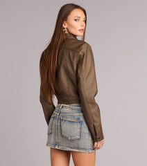 Off Duty Cool Faux Leather Jacket