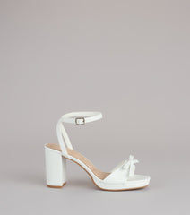 Chic Little Bow Platform Heels