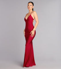 Hannah V-Neck Strappy Formal Dress