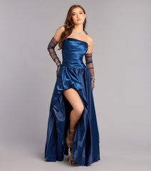 Grace Satin A-Line Bubble Formal Dress