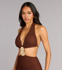 Undeniable Allure Halter Cutout Mini Dress