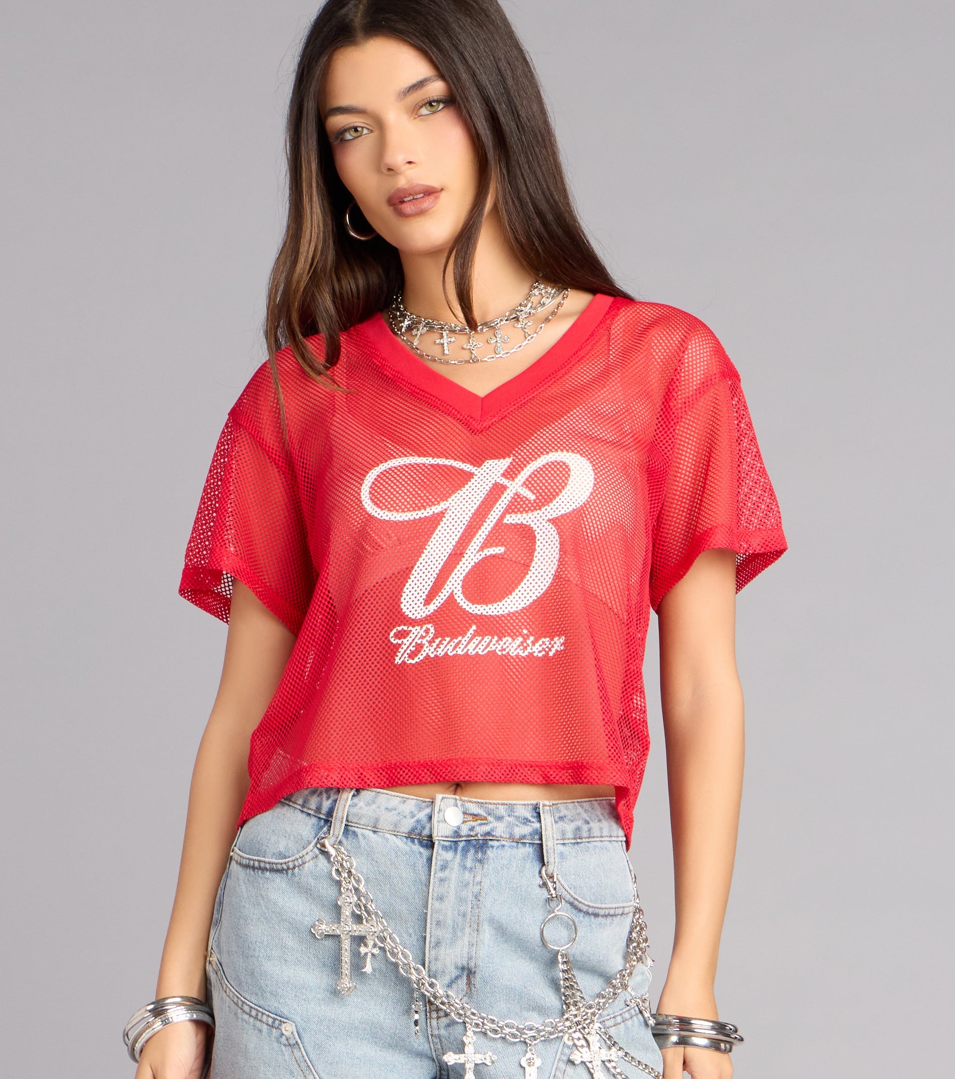 Vintage Brew Budweiser Jersey Top