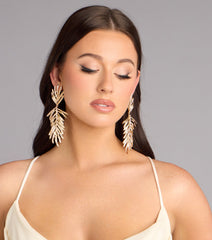 Golden Hour Drama Leaf Earrings