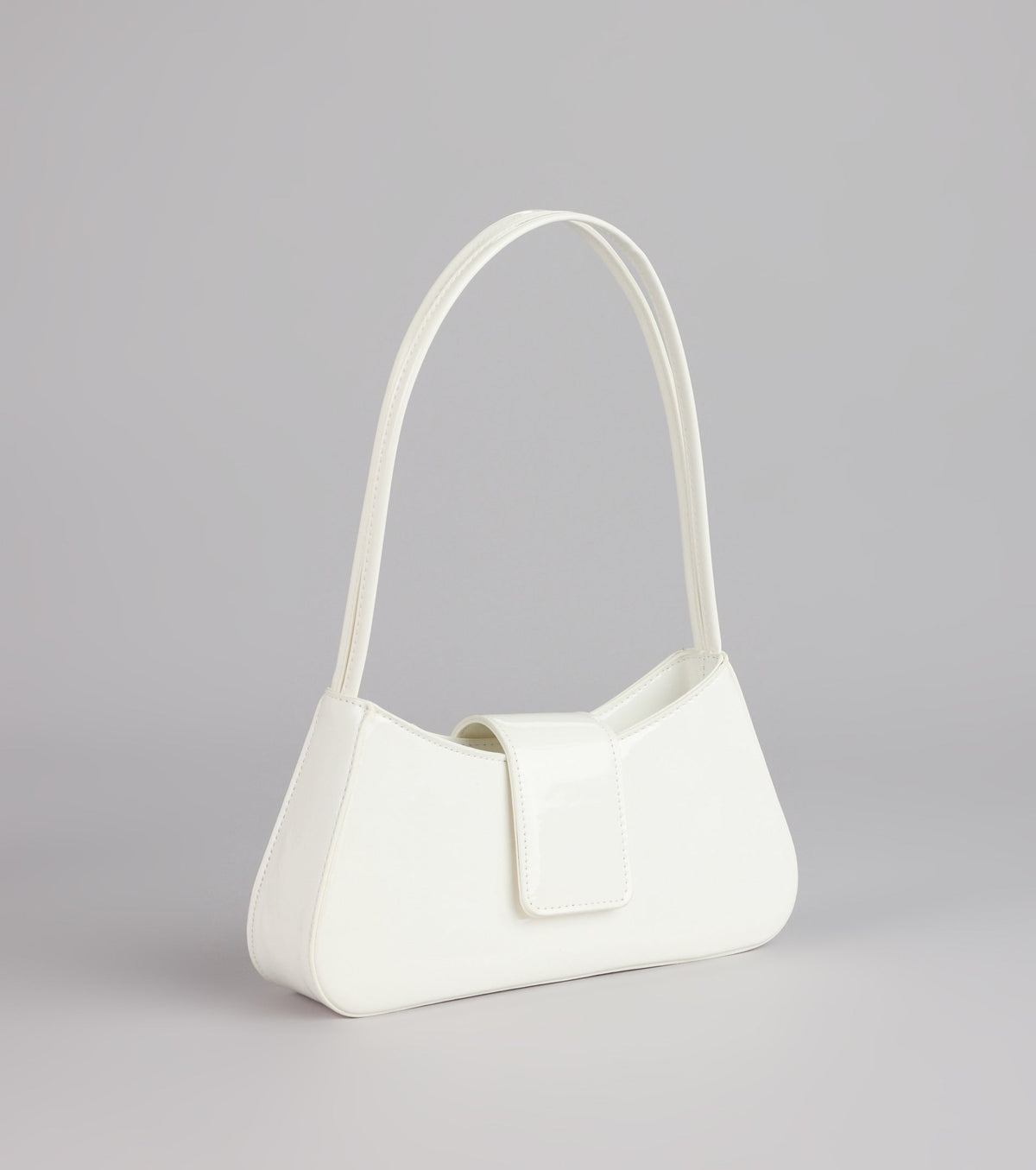 Sleek Shine Patent Shoulder Bag