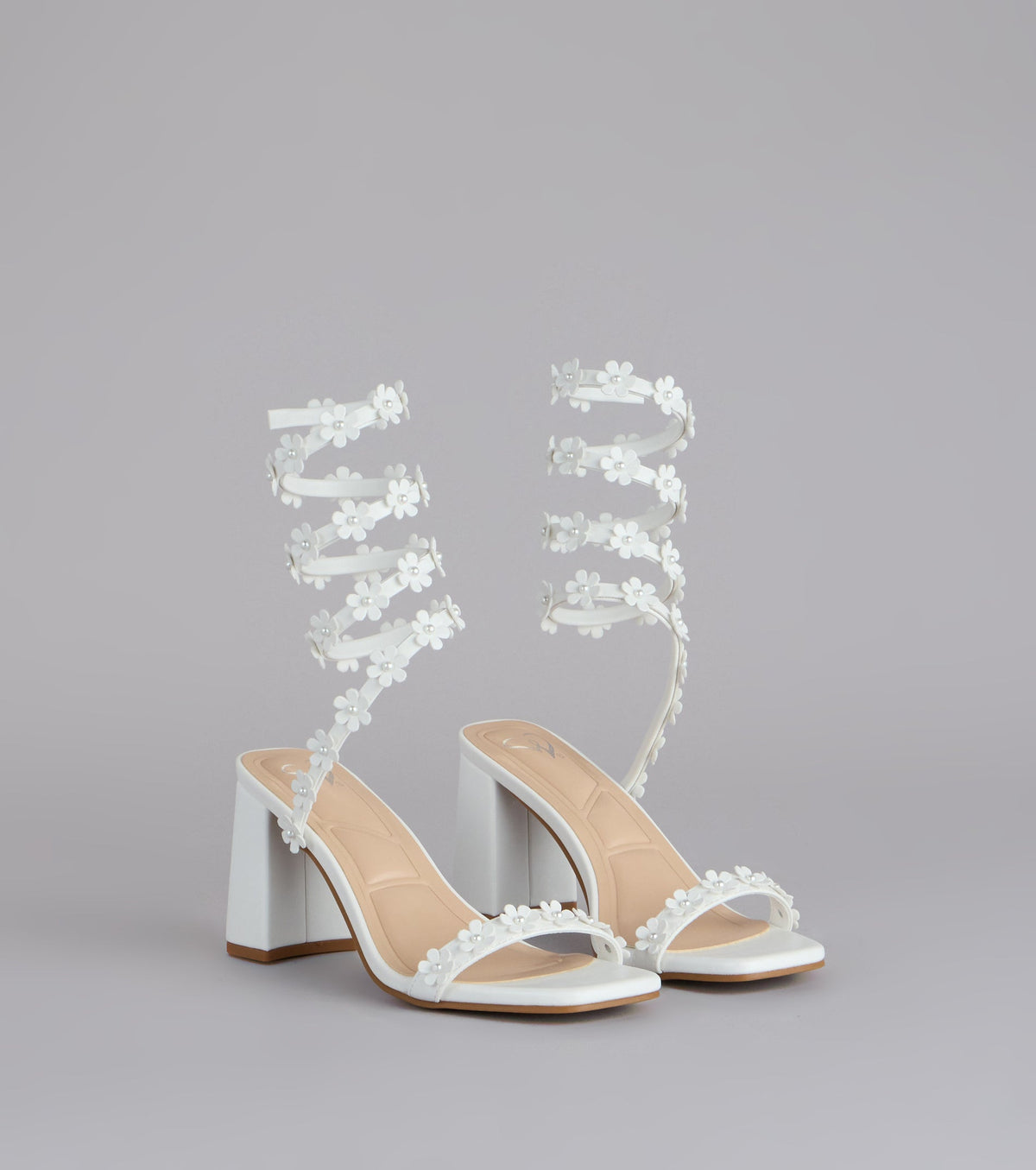 Unforgettable Floral Spiral Heels